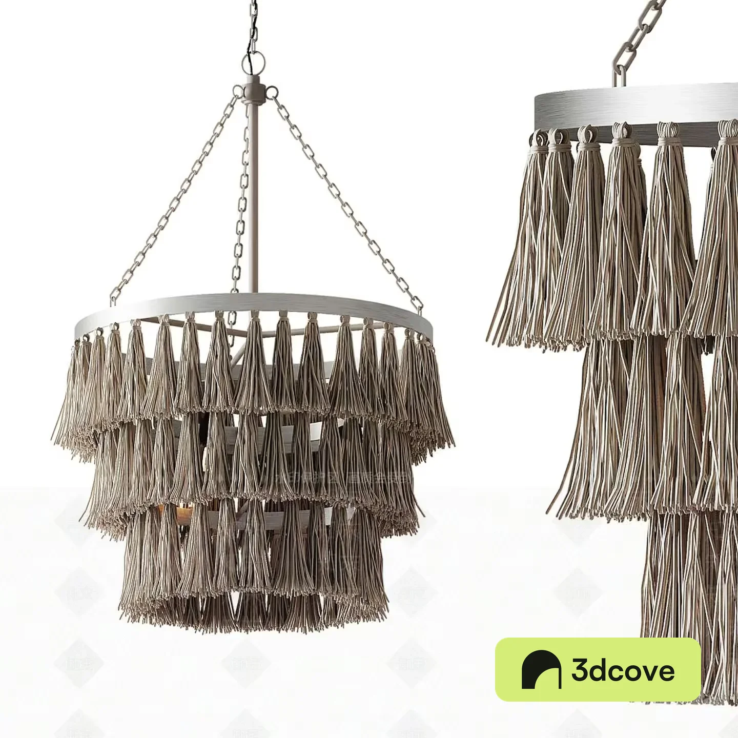 A Light Fixture With Tassels