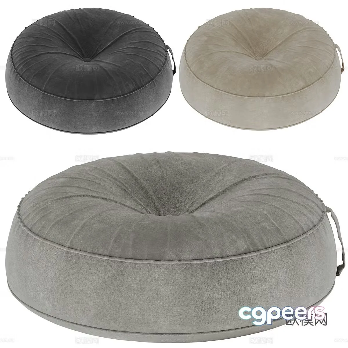 Modern Primavera pouf 3d model