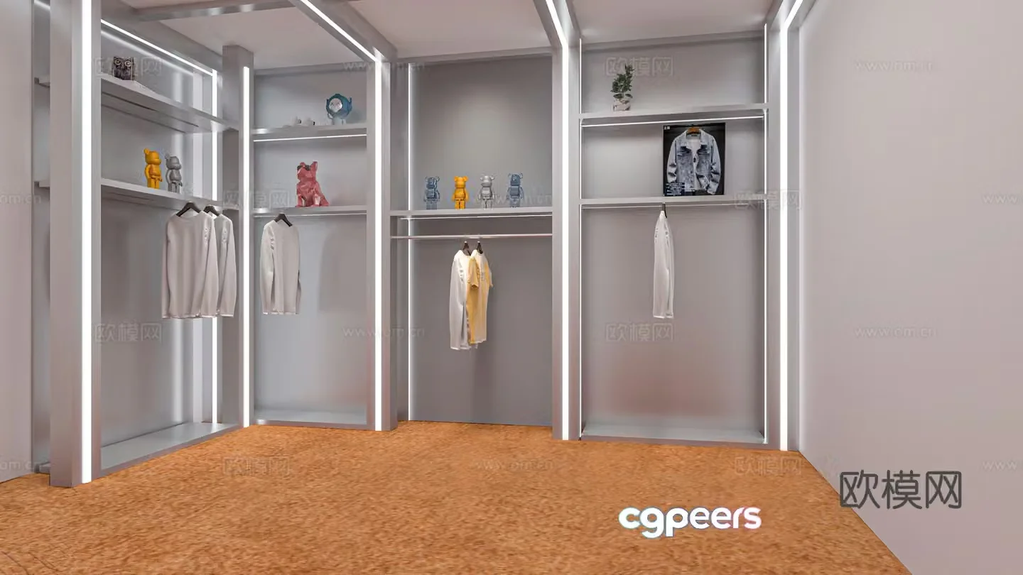Clothing store 3d model