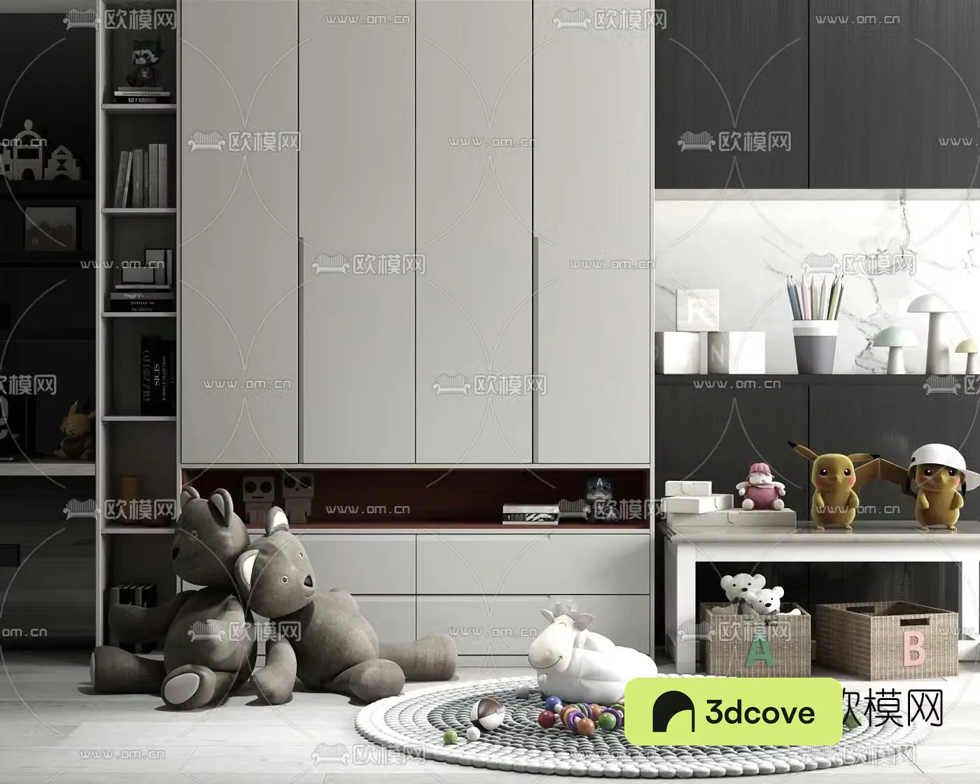 Modern toy puppet children’s cabinet