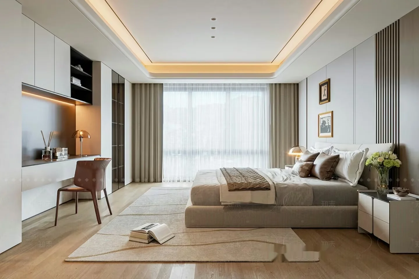 Modern Bedroom Suite 3D Model – 4428 – VRAY Render