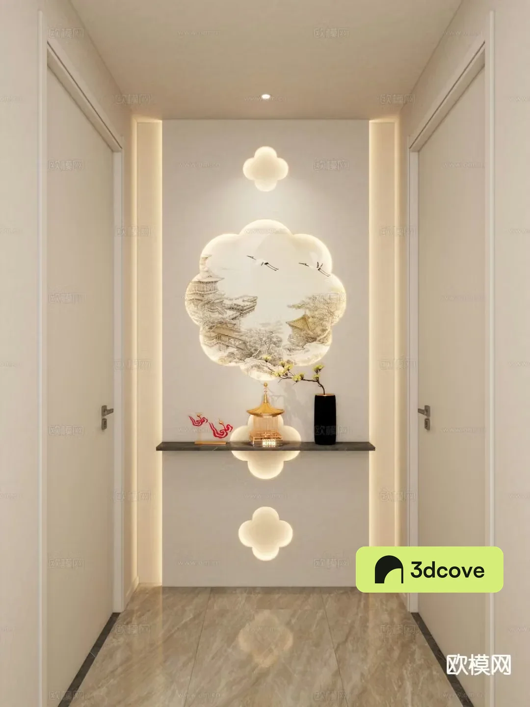 New Chinese style foyer entrance aisle