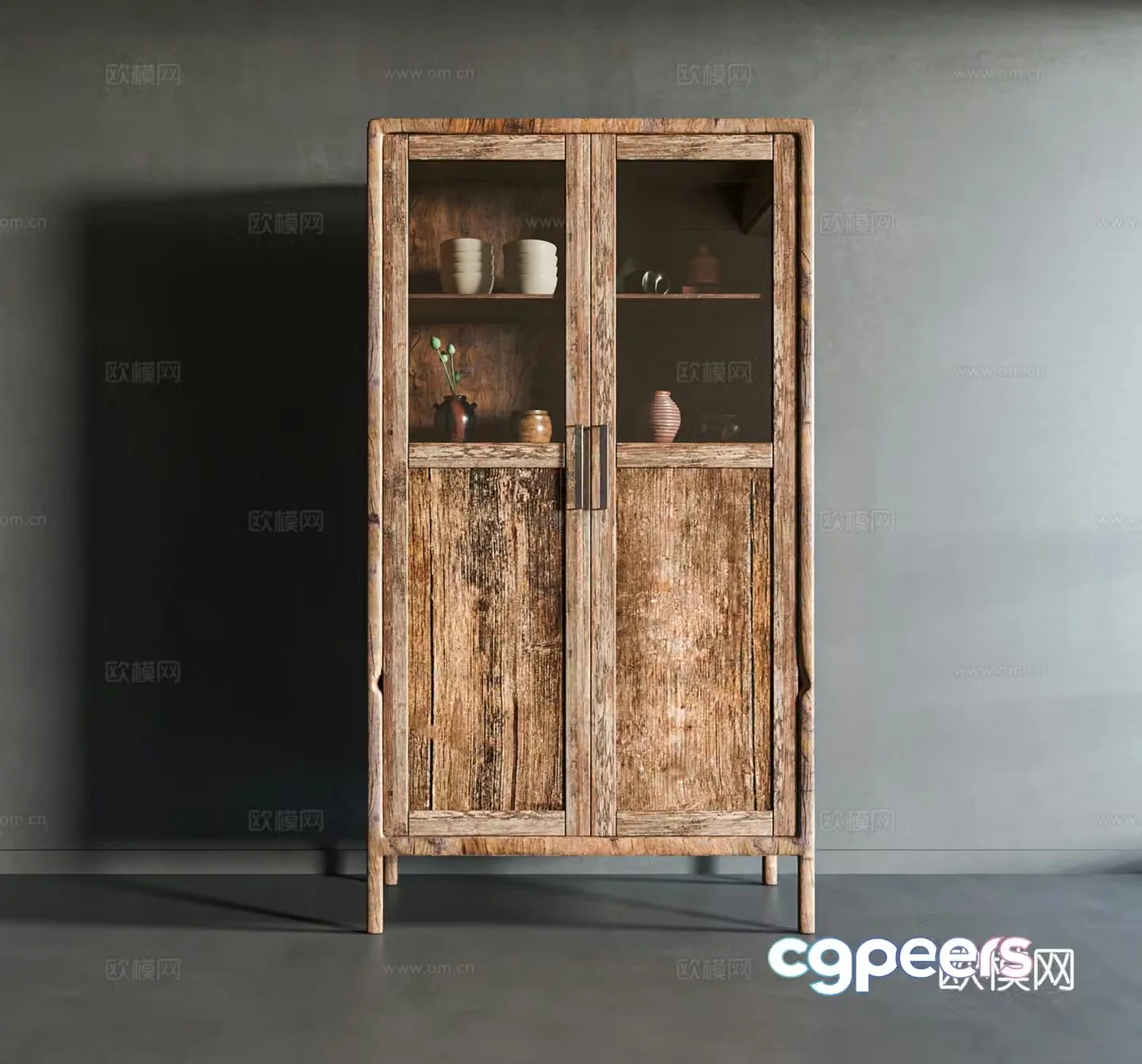 Wasabi wind decoration cabinet high cabinet 3D model