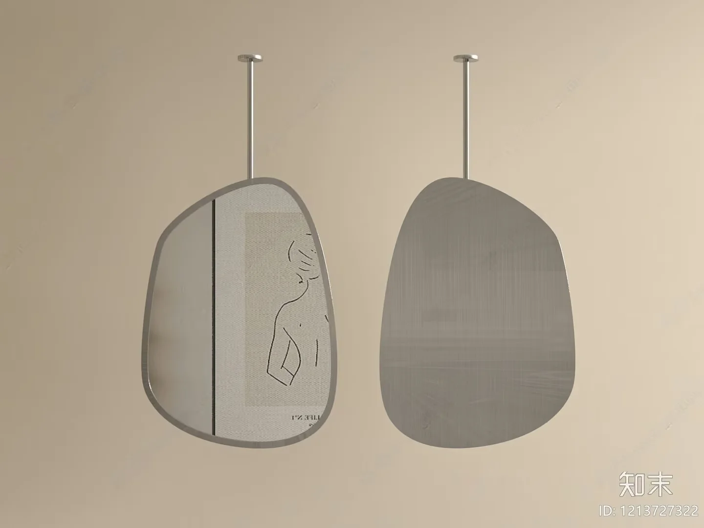 A Modern Bathroom Mirror 3D Model – 9973 – VRAY Render