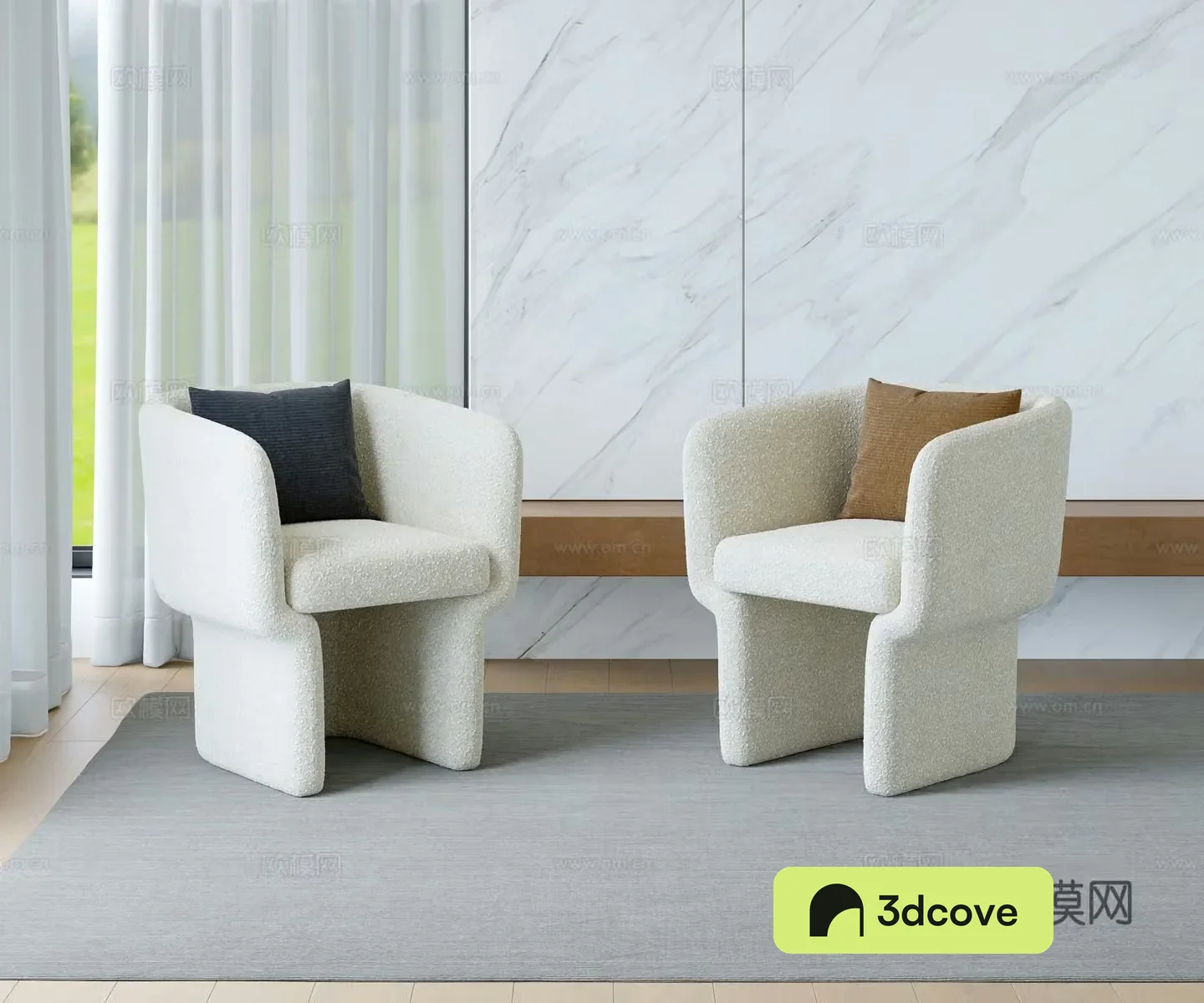 Modern lamb casual chair sofa