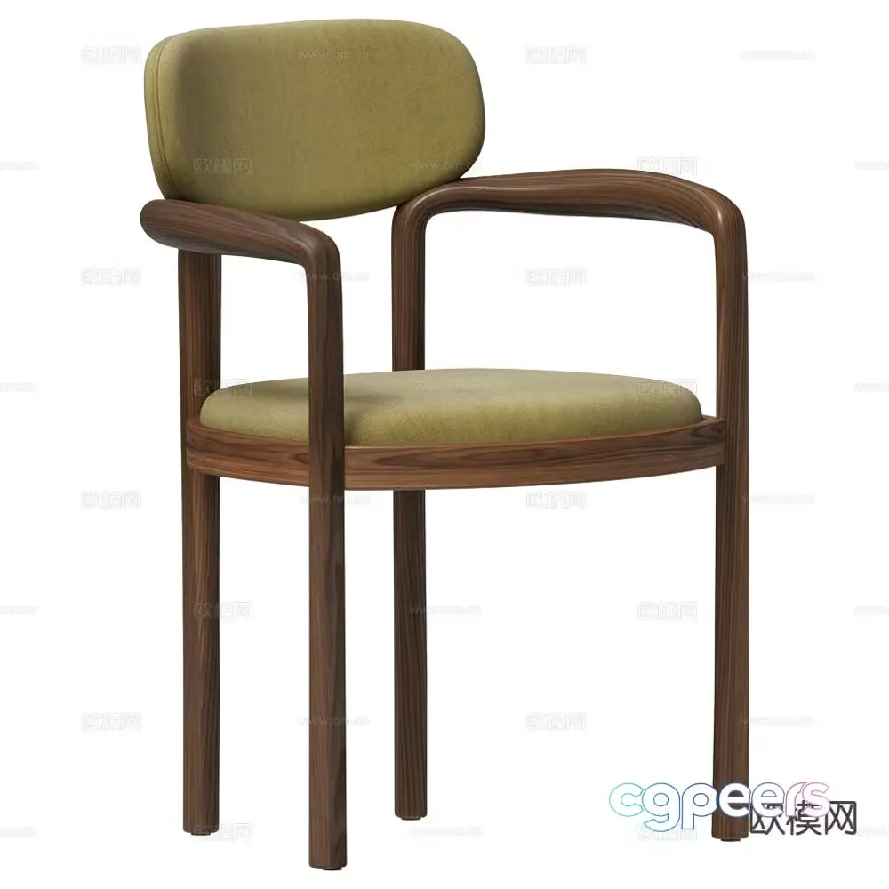 Porada modern single chair dining chair 3d model