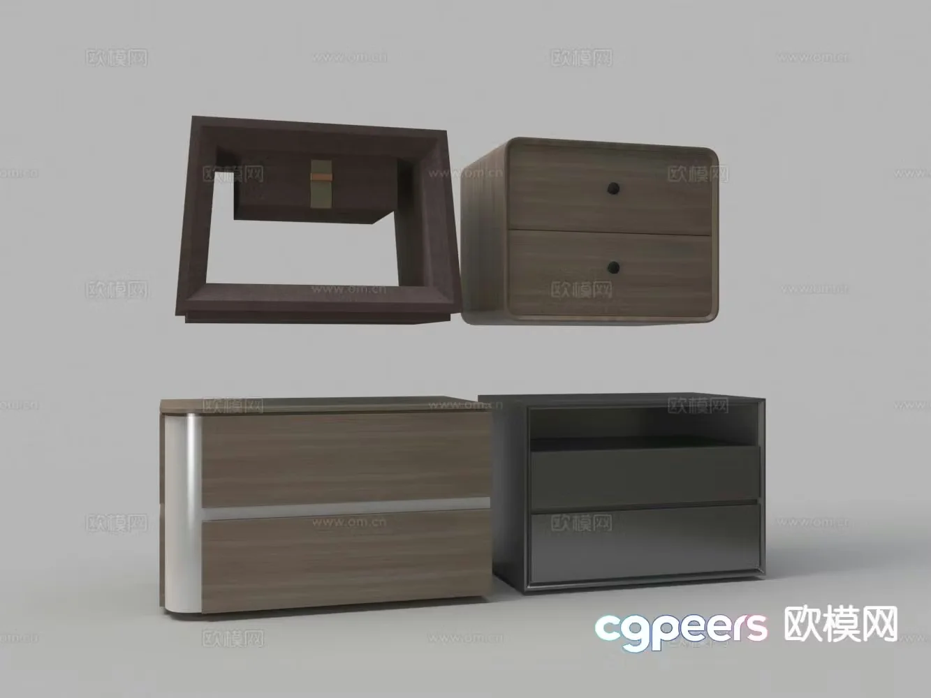 Modern bedside table 3d model