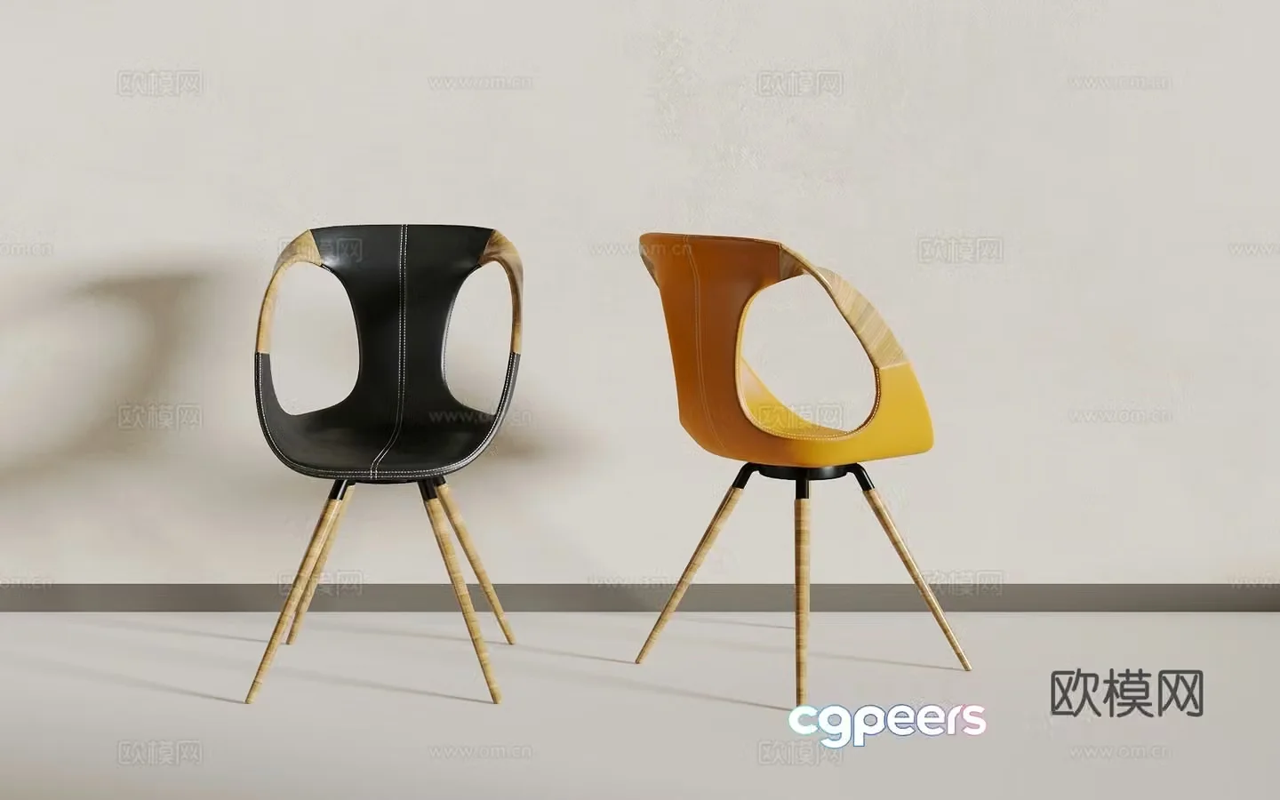 Modern single chair 3d model
