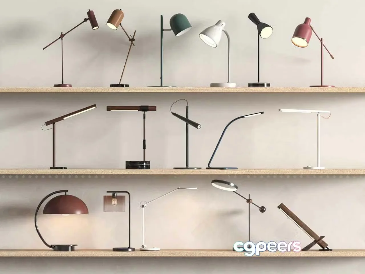 Modern Table Lamps 3D Model – 7321 – VRAY Render