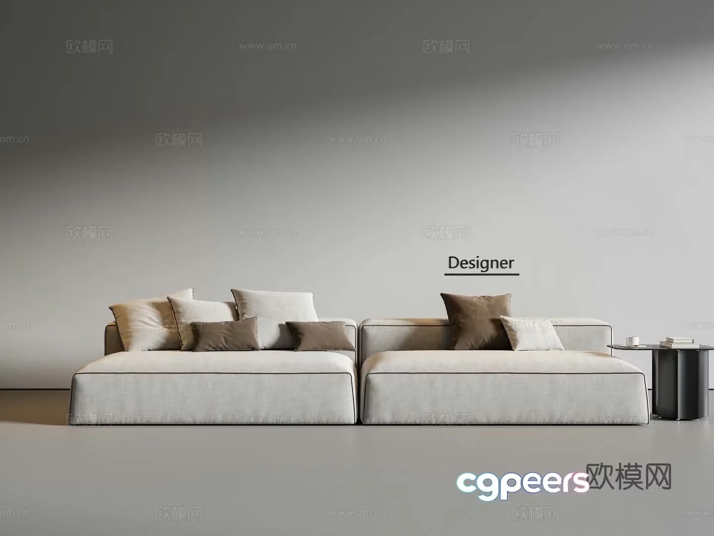 Modern multiplayer sofa 3d model