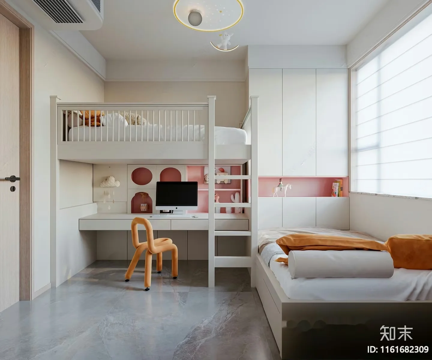Modern Minimalist Bedroom 3D Model – 5458 – VRAY Render