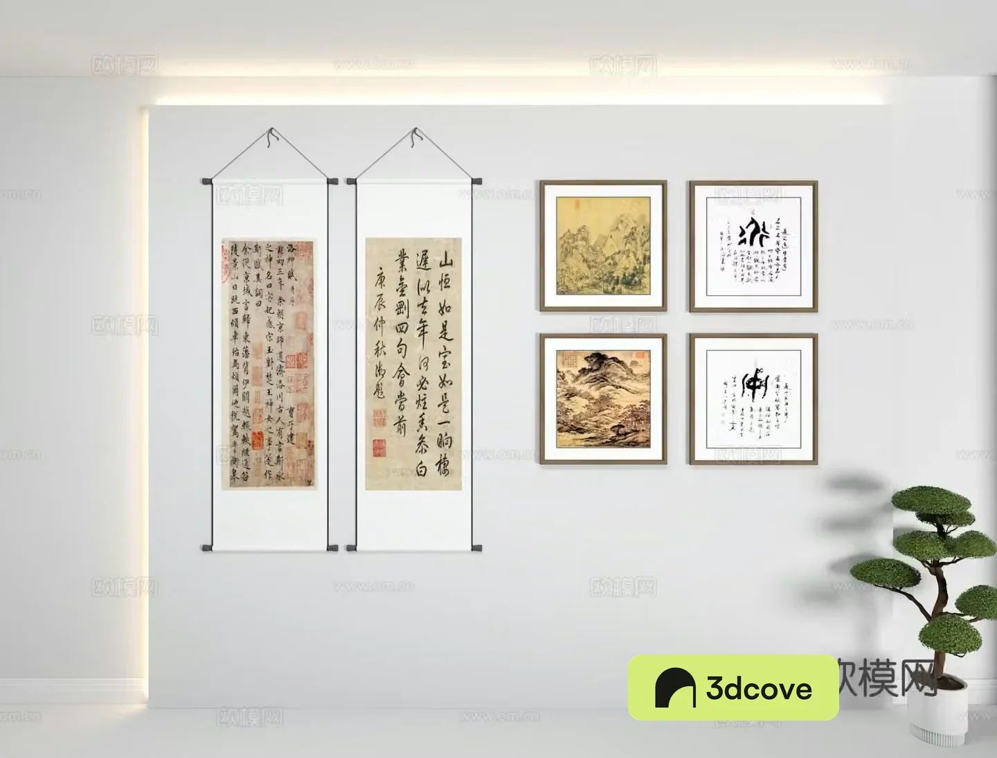 New Chinese style decorative painting calligraphy and painting