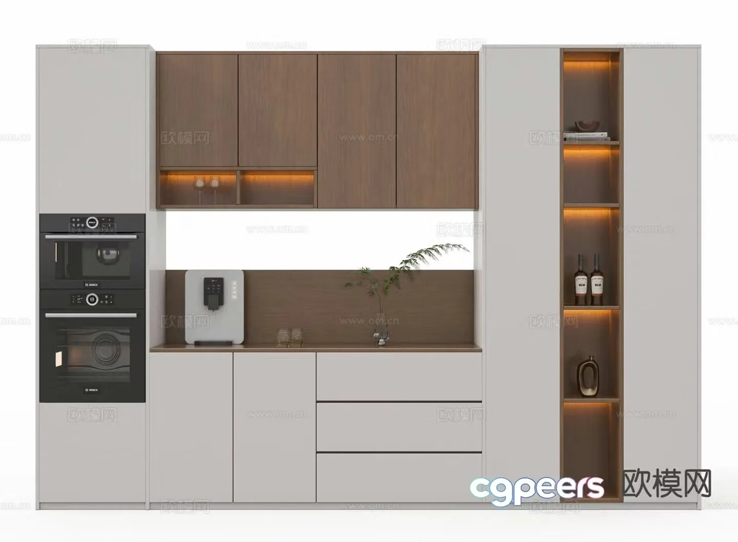 Medieval style wine cabinet 3D model