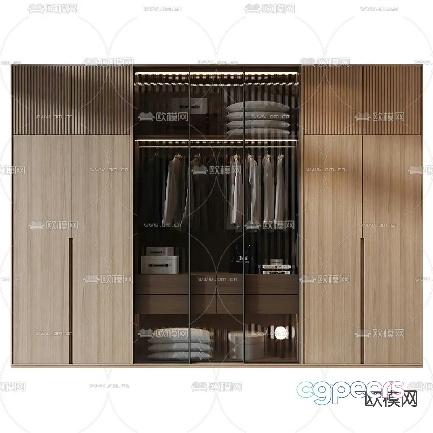 Wardrobe glass wardrobe 3d model