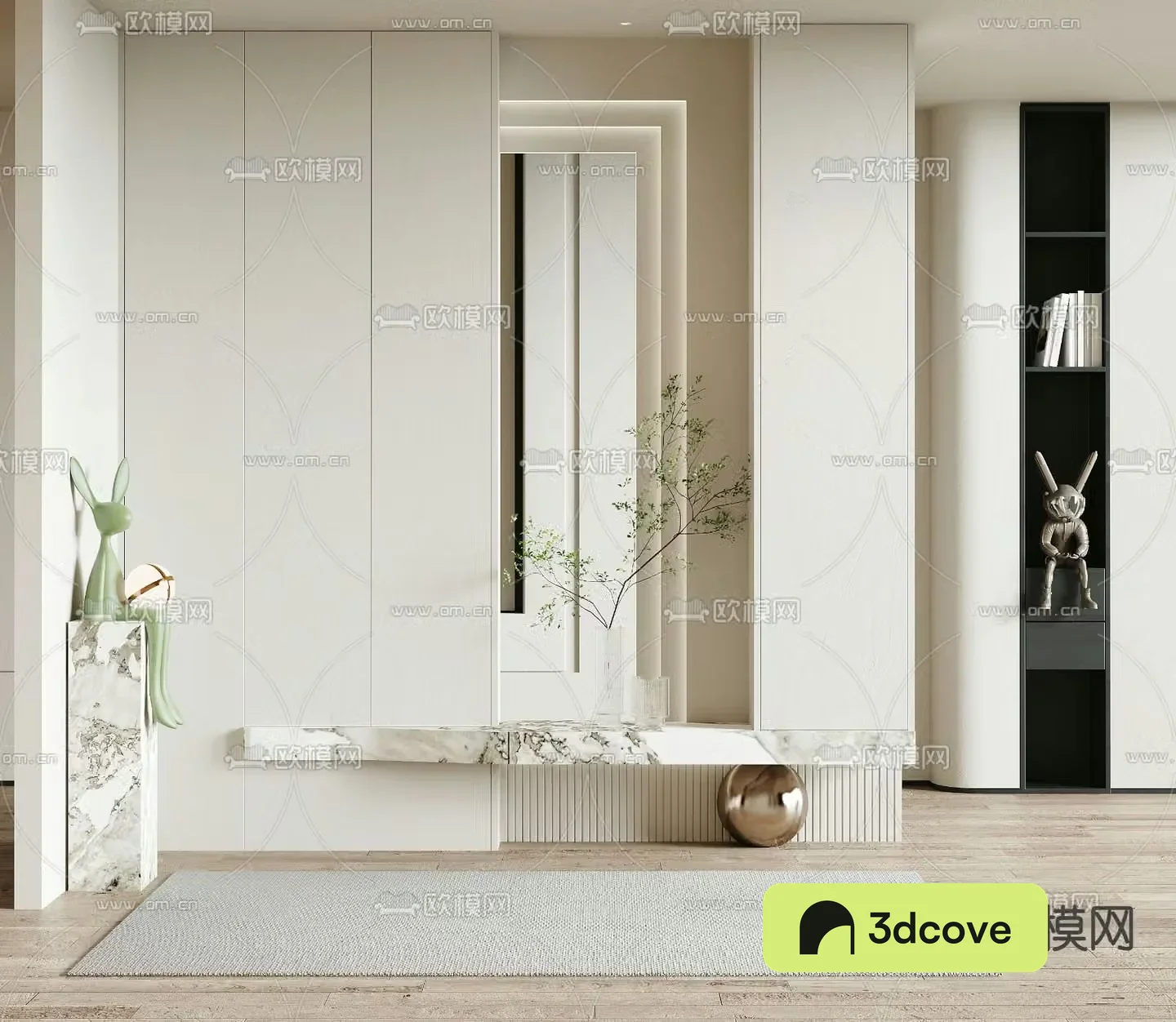 Entrance shoe cabinet partition
