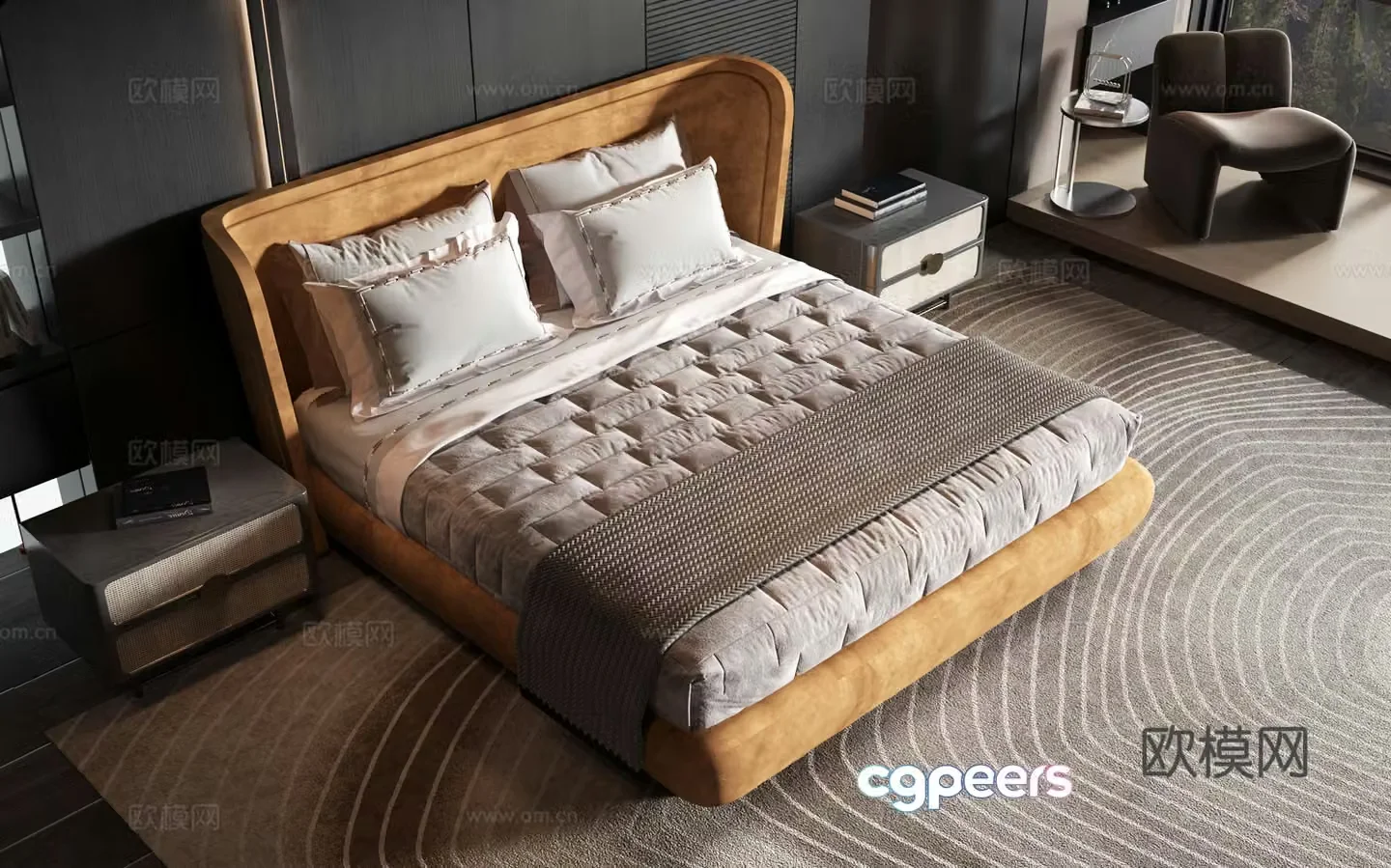 Modern style product bed 3d model