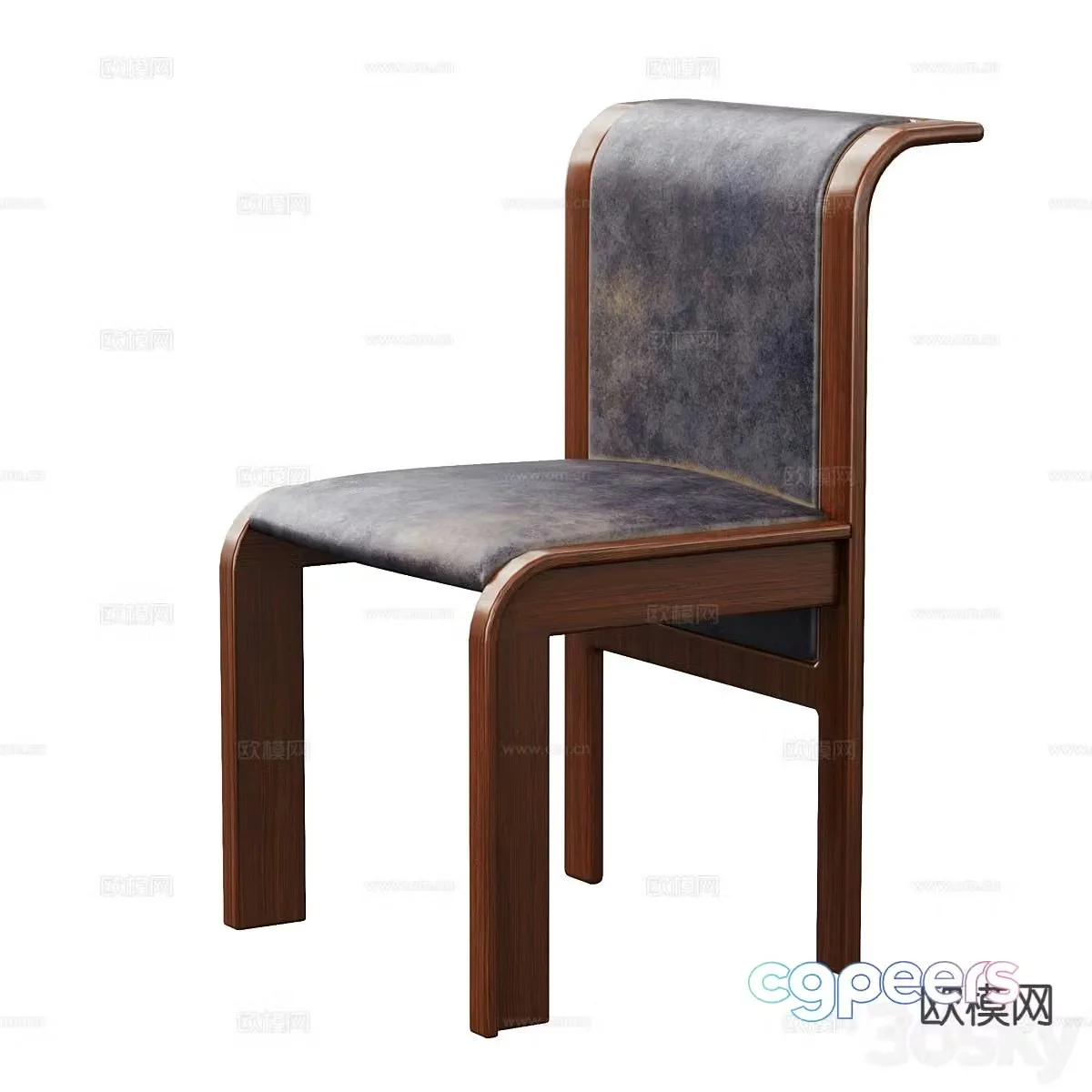 Wabi-sabi chair dining chair 3d model