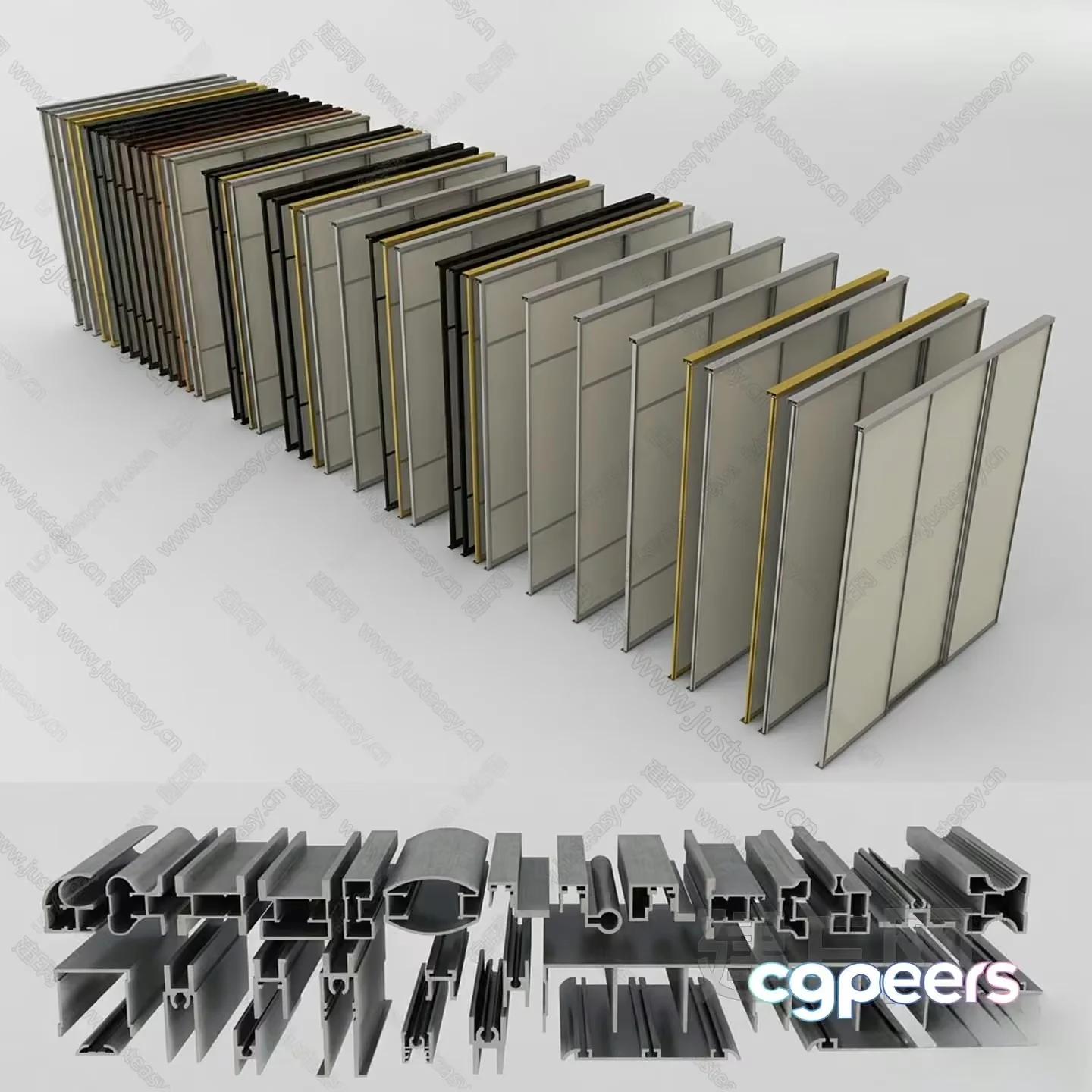 Gray Wall Panels 3D Model – 15178 – VRAY Render