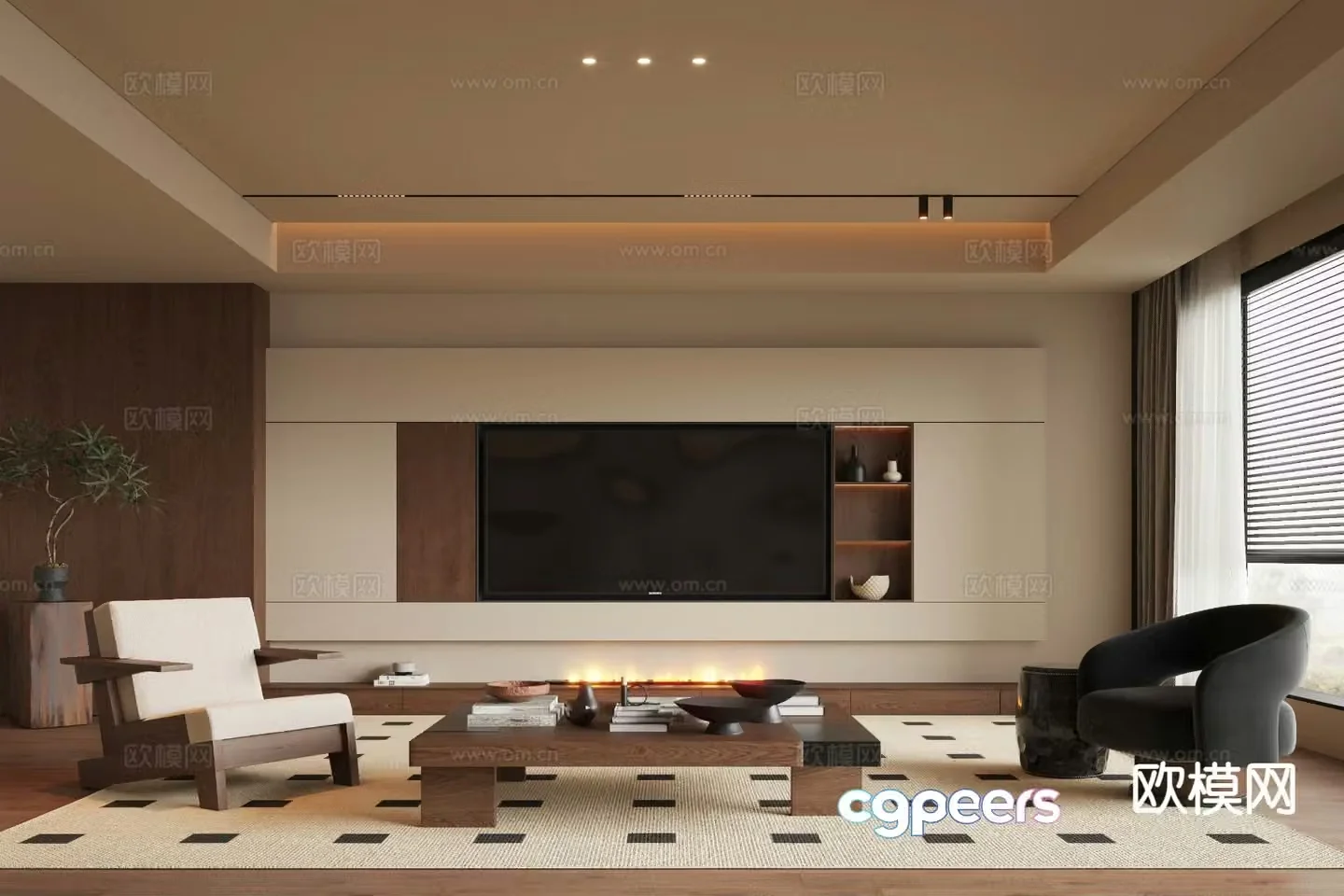 Medieval style living room 3D model