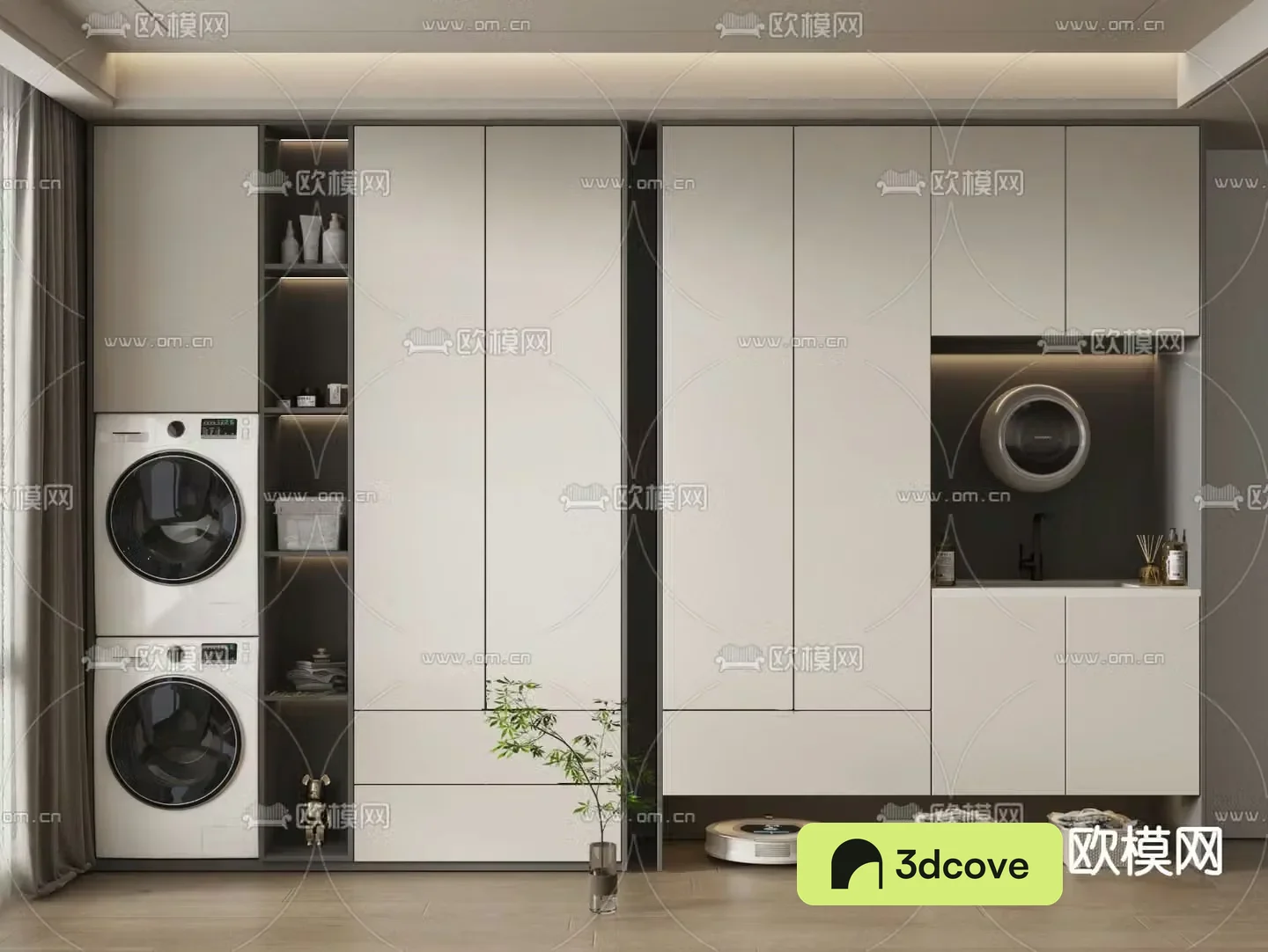 Balcony washing machine cabinet