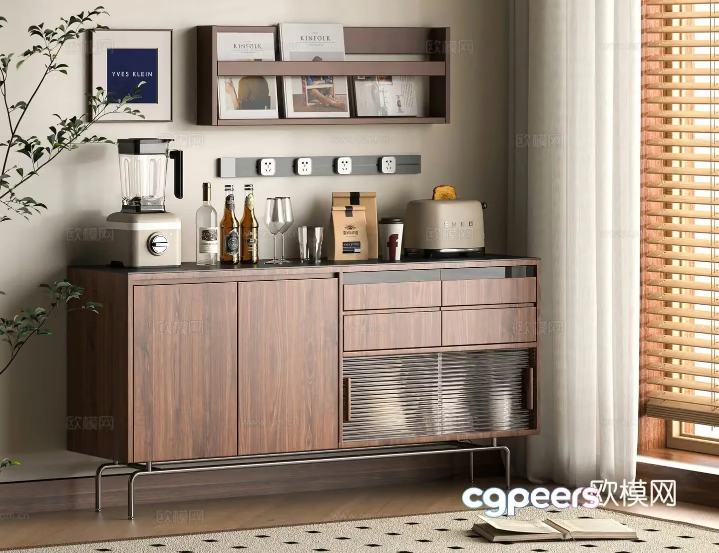 Middle-aged sideboard 3D model