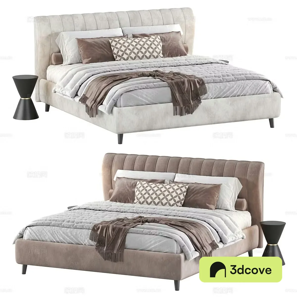New Chinese GAIA fabric double bed