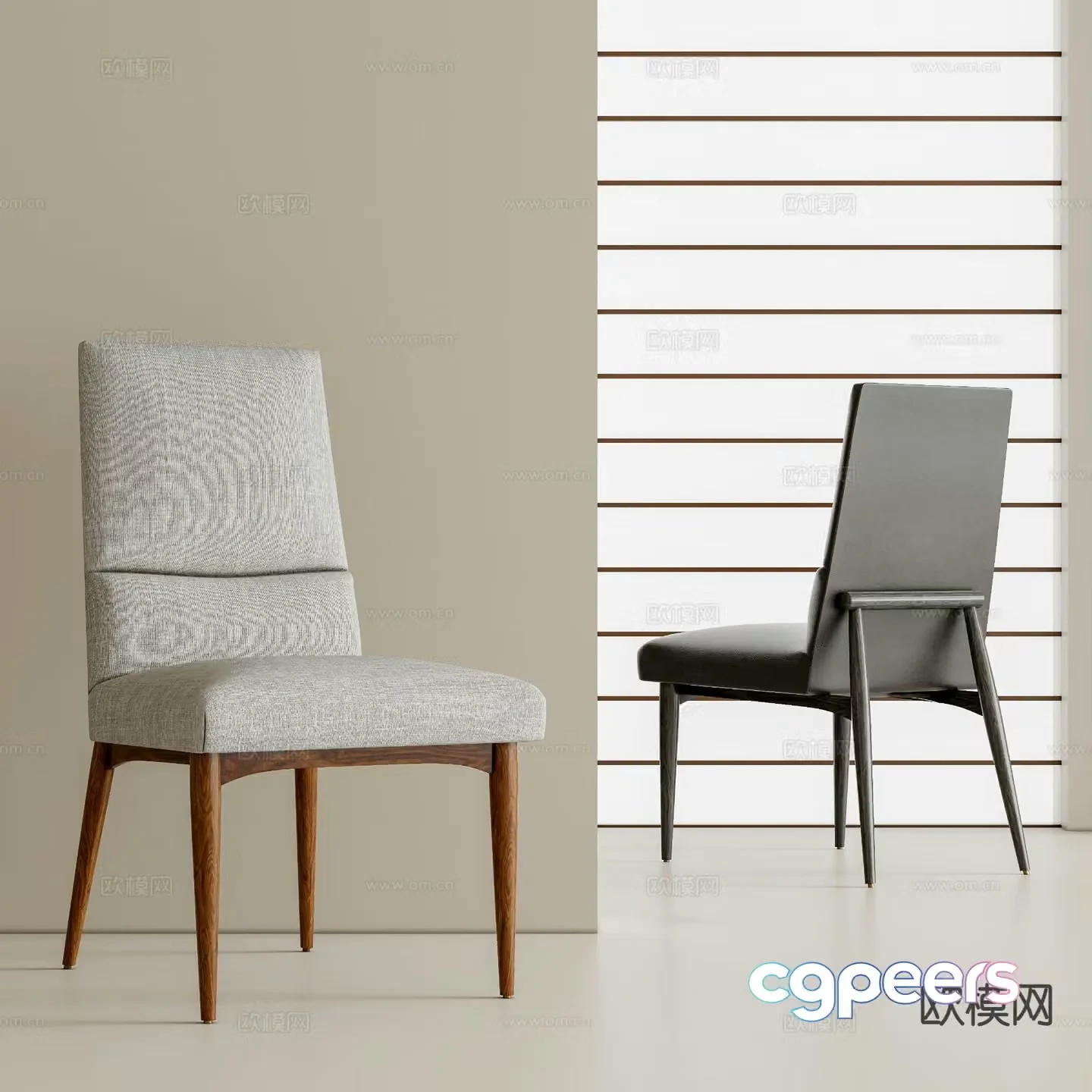 Modern chair dining chair 3d model