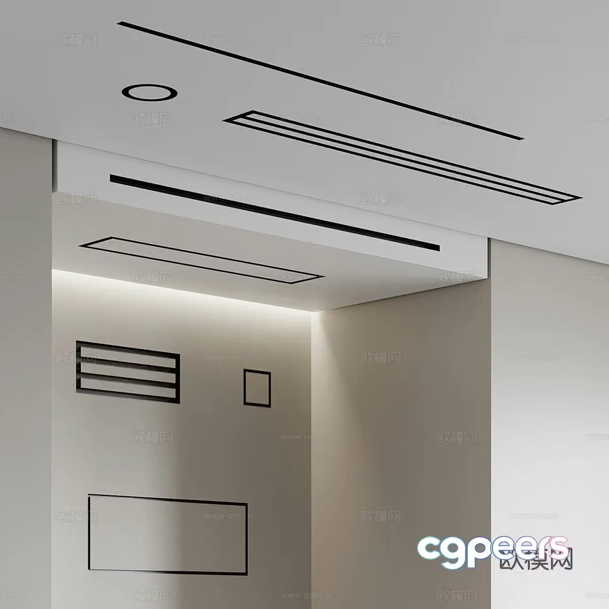 Schiberg ventilation and air conditioning grille 3d model