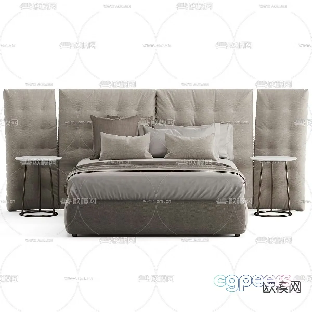 Flou Angle double bed 3d model