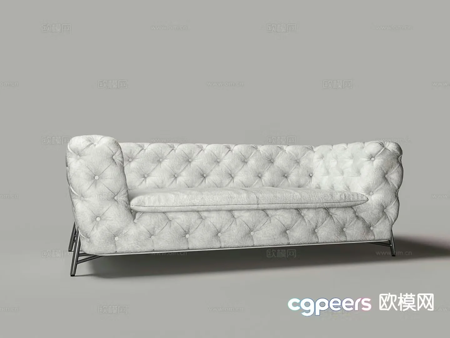 European style multi-person sofa 3D model