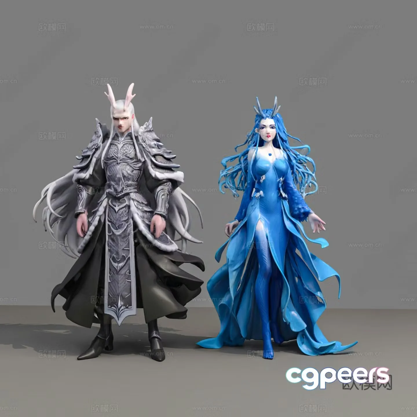 Virtual Character Ao Guang Ao Gui Ornaments Nezha Figure 3D Model