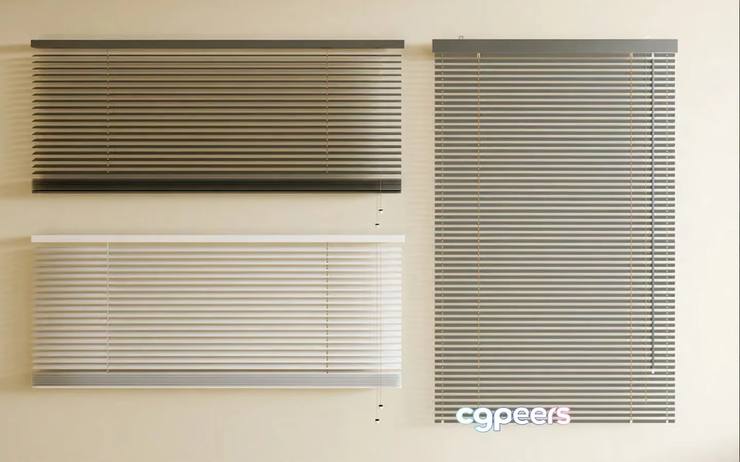 Horizontal Window Blinds 3D Model – 16868 – CORONA Render