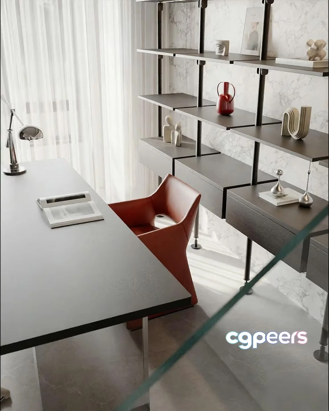 Modern Home Office 3D Model – 4431 – VRAY Render