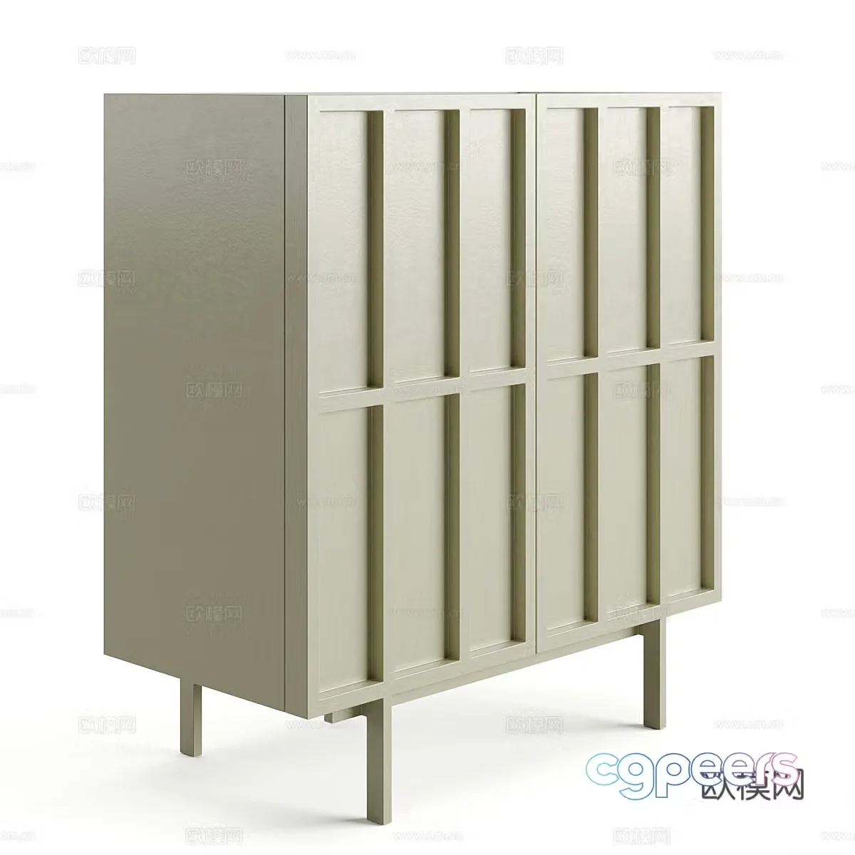 Modern entryway cabinet 3d model
