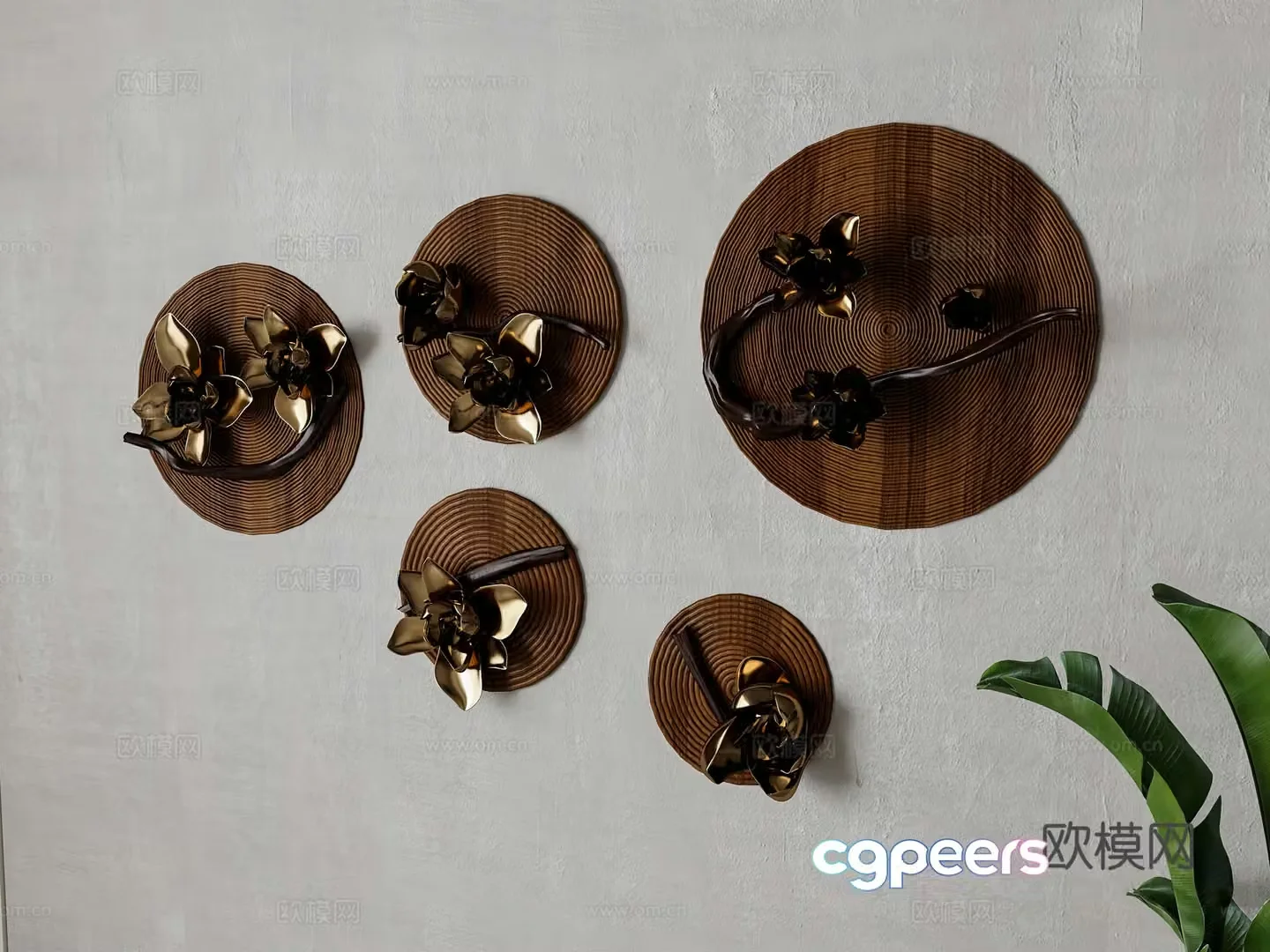 Retro wall decoration pendant 3d model