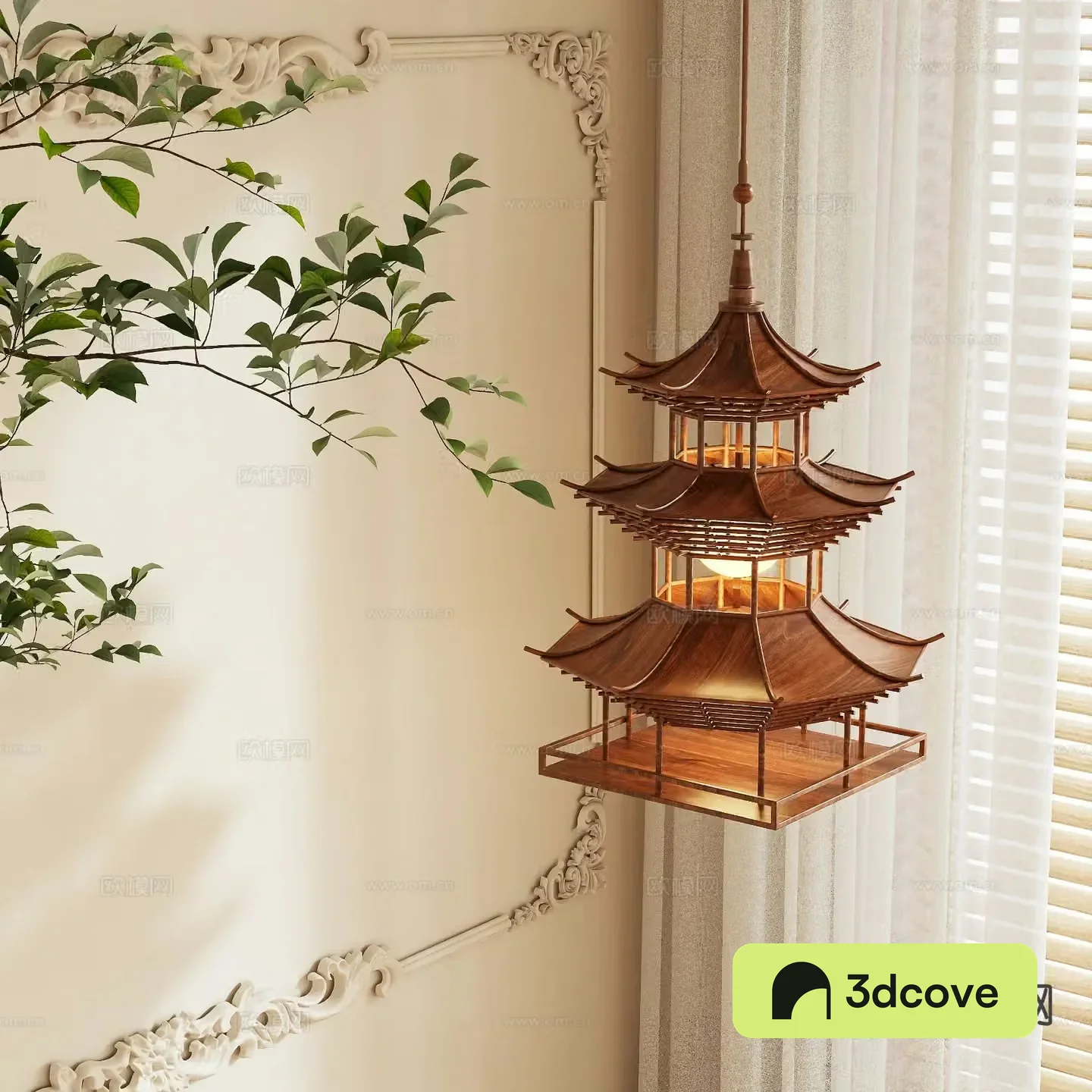 New Chinese style loft chandelier