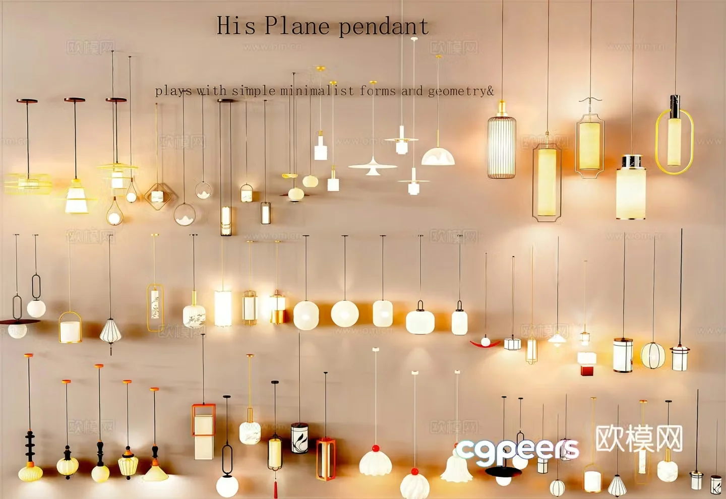 New Chinese style modern Song style small chandelier bedside chandelier background wall chandelier 3D model