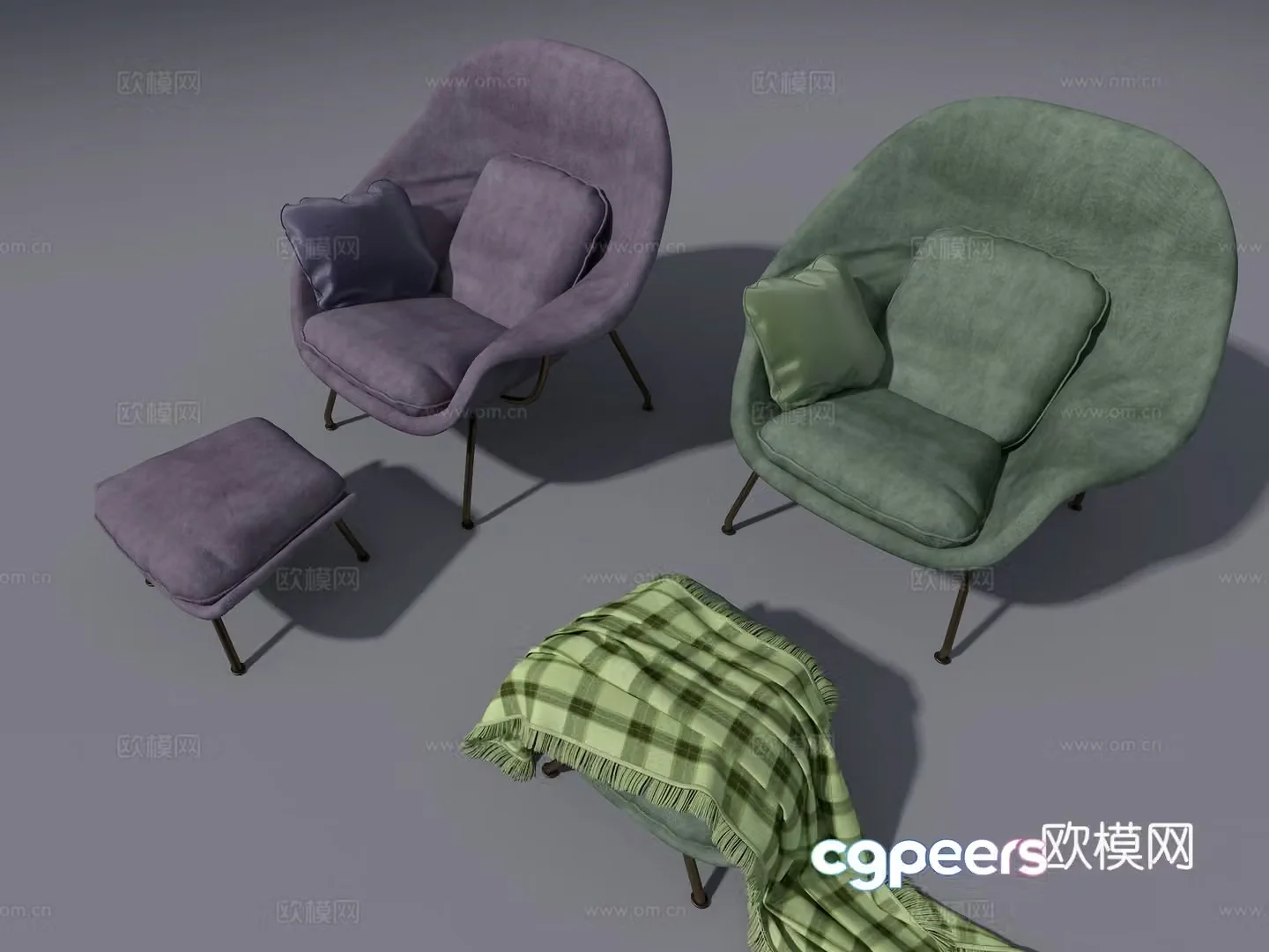 Single sofa 3d model