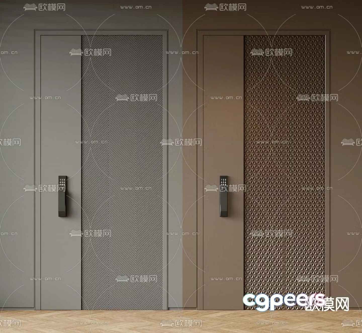 Entry door Security door Single-open door Mother and child door 3D model