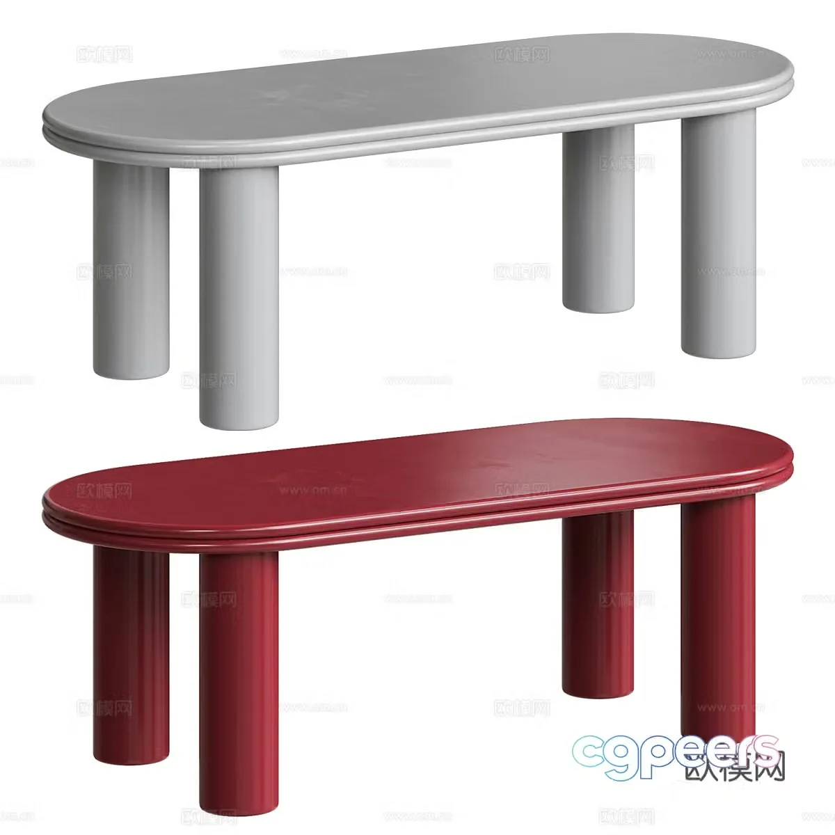 Modern dining table 3d model