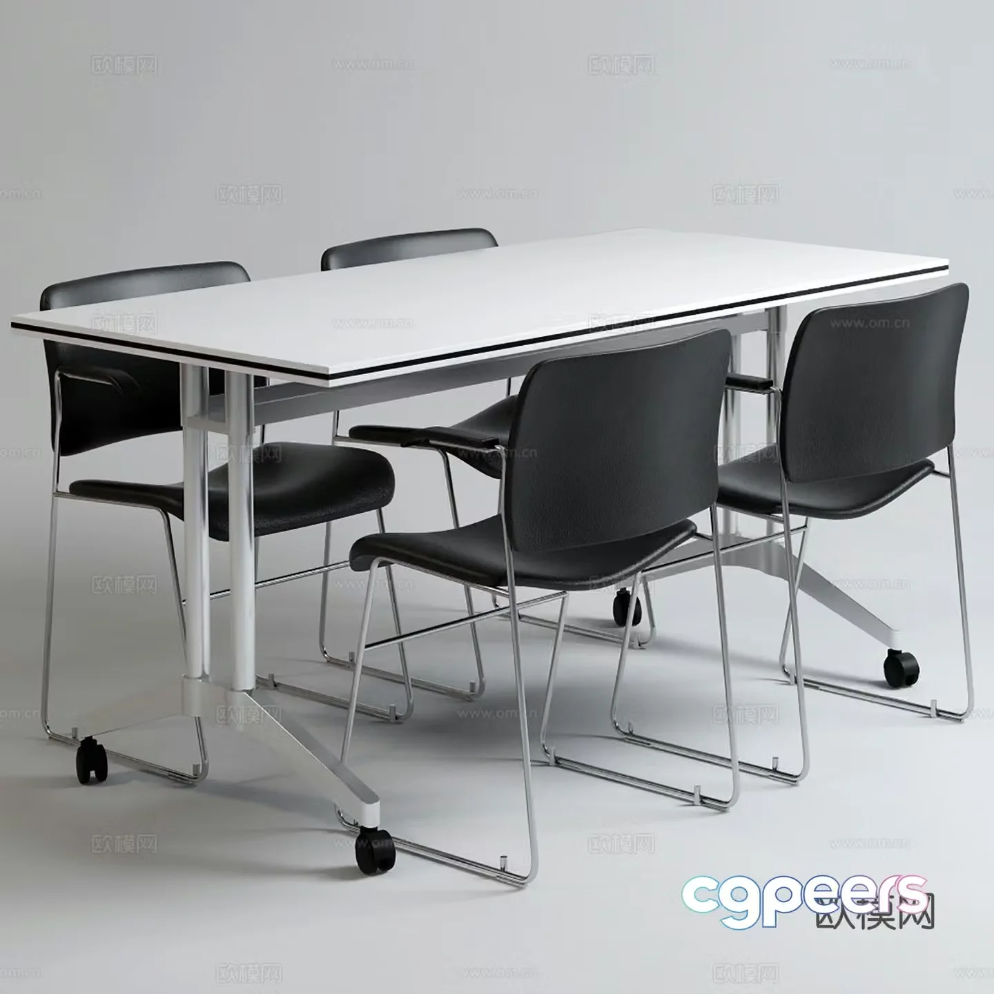 Modern office desk and chair conference desk and chair negotiation table and chair 3d model