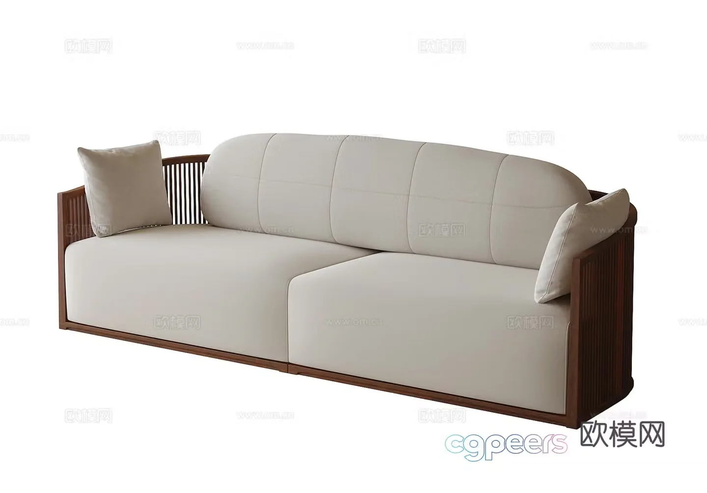 Modern double sofa 3d model
