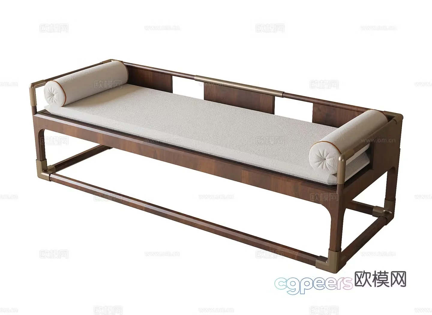 New Chinese style bed tail stool bench 3D model