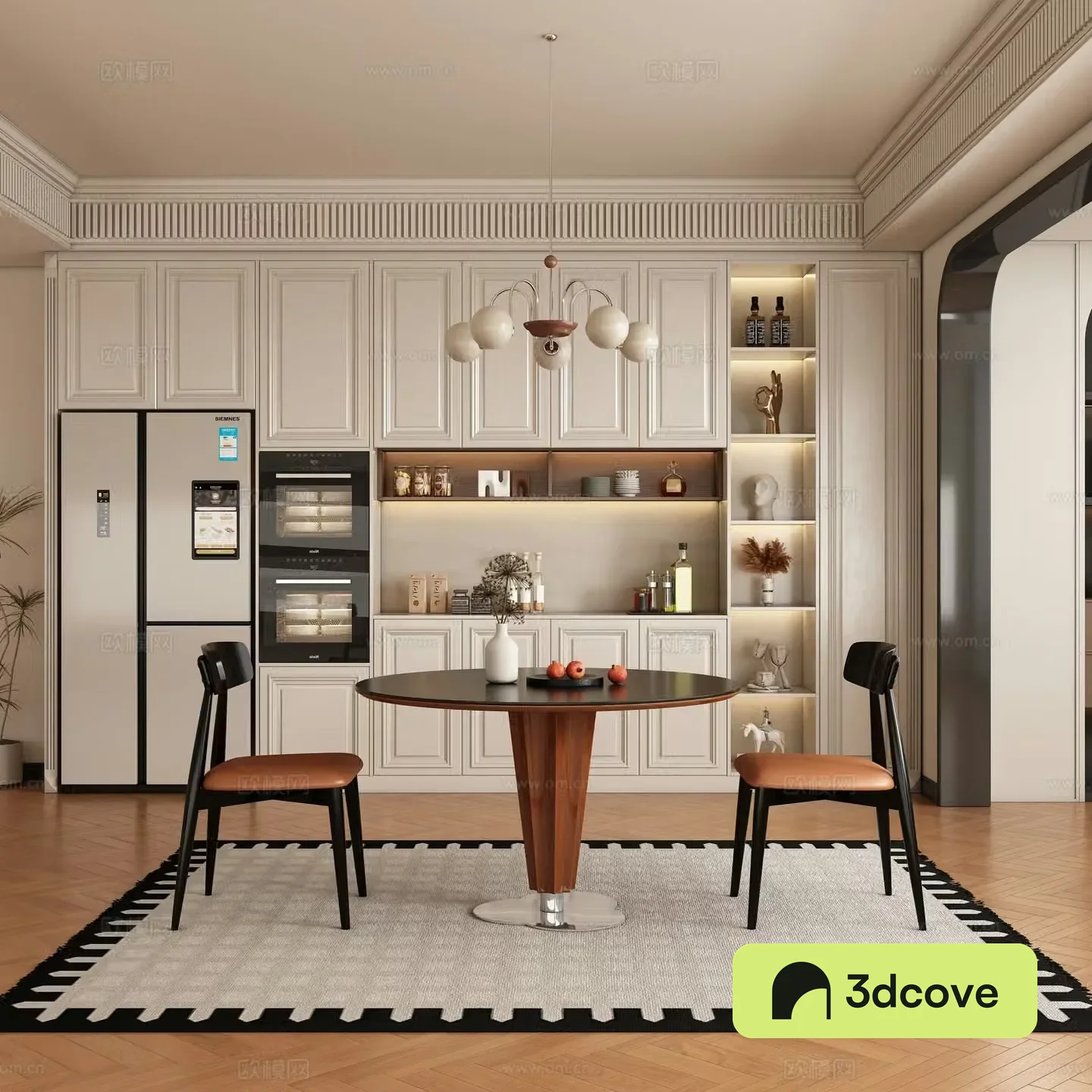 Modern medieval restaurant dining table and chair