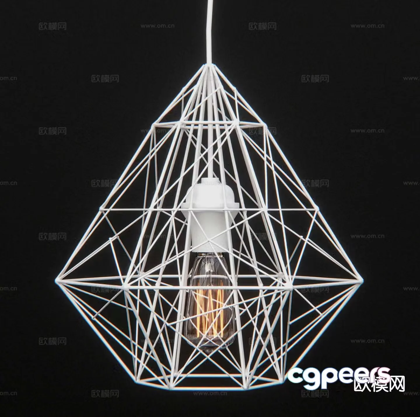 Modern hollow chandelier indoor chandelier 3d model