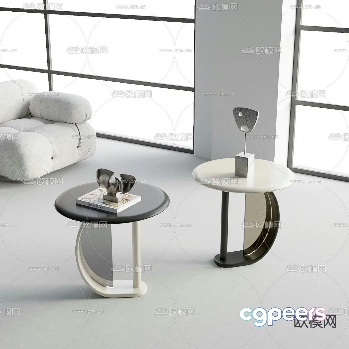 Round table side table corner table table table 3D model