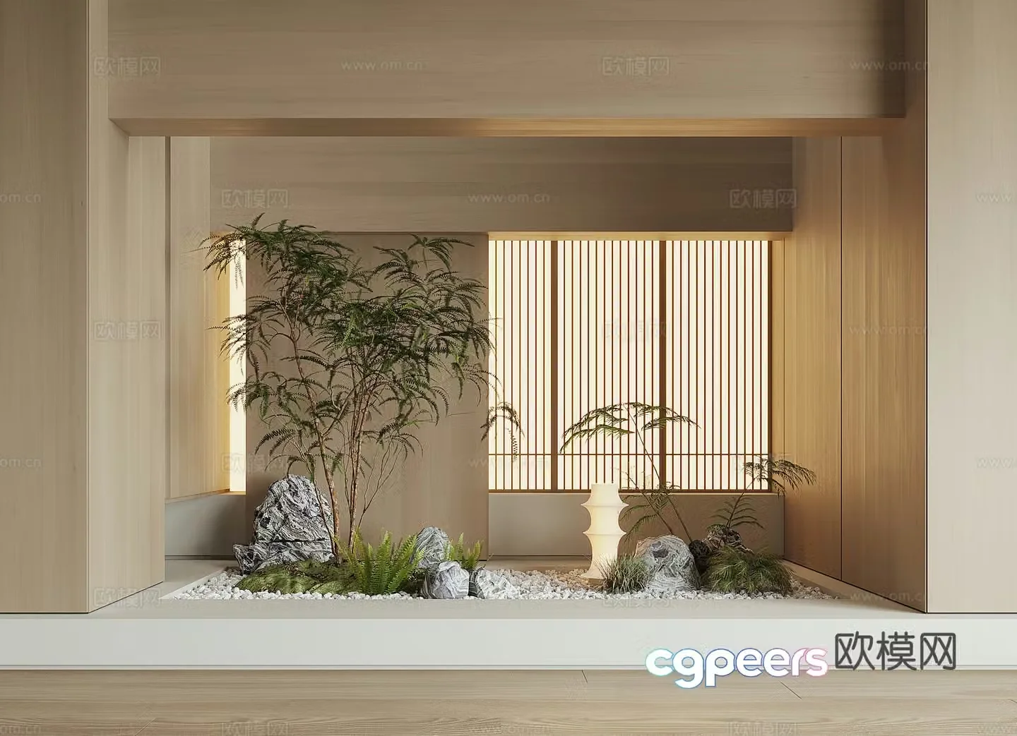 Modern houseplant landscape 3d model