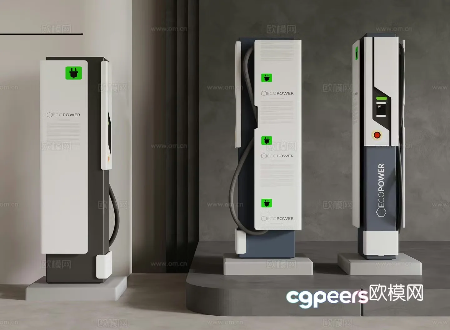 Charging pile Modern charging pile Electrical 3D model