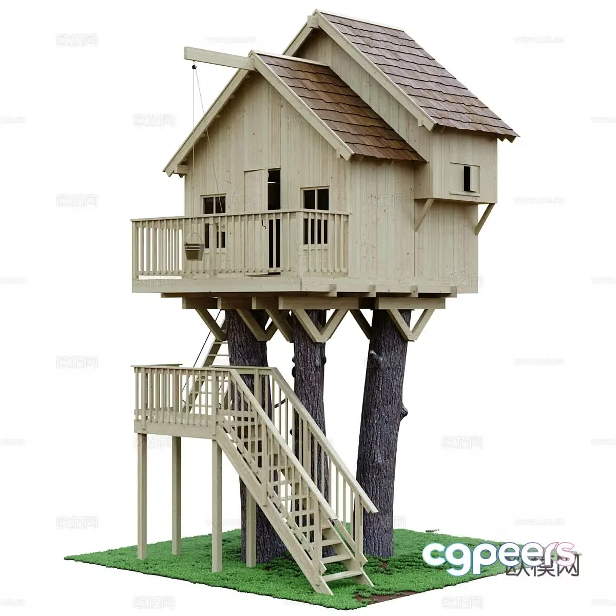 American Tree House 3D Model