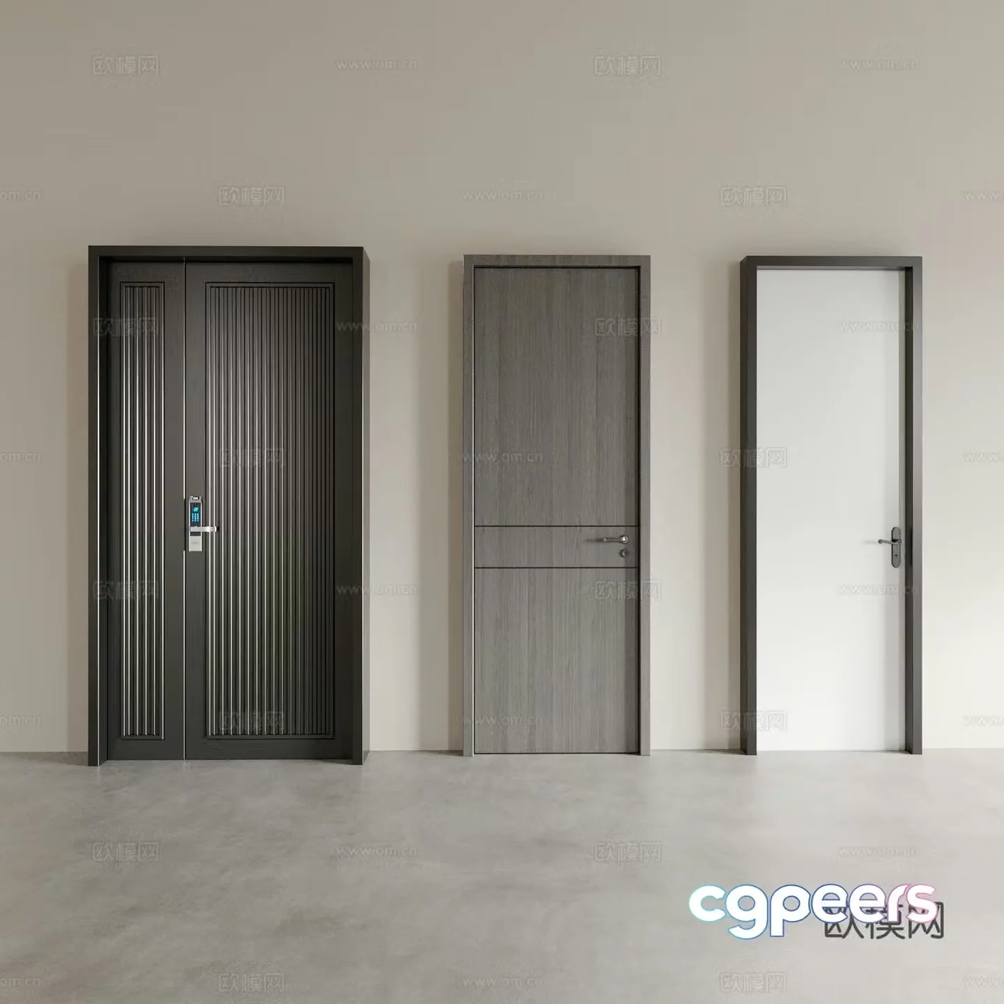 Security door main door entrance door outdoor door outdoor door single door swing door 3d model